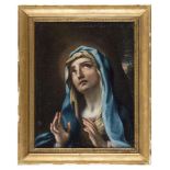 NEAPOLITAN PAINTER, LATE 17TH CENTURY VIRGIN PRAYERFUL Oil on canvas, cm. 46 x 36,5 Framed CONDITION