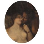 ITALIAN PAINTER, EARLY 19TH CENTURY WOMAN AND FAUN Oil on canvas, cm. 55 x 44 PROVENANCE Sicilian