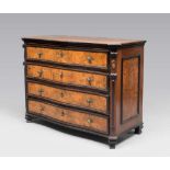 A RARE IMPORTANT BRIAR WALNUT CHEST-OF-DRAWERS, LOMBARDY 18TH CENTURY with finishes and edges in