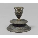 BRONZE CANDLESTICK, 19TH CENTURY with decorums of taste neorinascimentale to ghirlade and leaves.