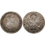 RUSSIAN COINS AND MEDALS, Peter I, 1689-1725, Rouble ¹AØE – reversed ”E” (1705) MÄ. Moscow,