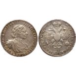 RUSSIAN COINS AND MEDALS, Peter I, 1689-1725, Rouble ¹AØ?I (1719) OK. Moscow, Kadashevsky mint. 27.