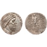 ANCIENT COINS, KINGS OF PARTHIA, Parthian Kingdom. Mithradates I (164-132 BC). Silver Tetradrachm,