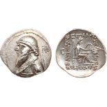 ANCIENT COINS, KINGS OF PARTHIA, Parthian Kingdom. Mithradates II (121-91 BC). Silver Drachm, 4.15g,