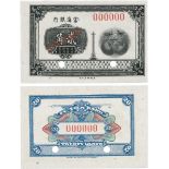 BANKNOTES, 紙鈔, CHINA - PROVINCIAL BANKS, 中國 - 地方發行, Fu-Tien Bank 富滇銀行: Specimen 20-Cents, ND (1921),