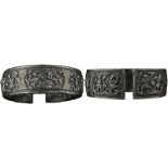 COINS, 錢幣, CHINA – ANCIENT 中國 - 古代, Miscellaneous 雜項: Silver Bangles 銀質手鐲 (2), each with seven