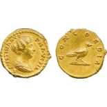 THE ALFRED FRANKLIN COLLECTION OF ANCIENT COINS, ROMAN GOLD, Faustina Junior (wife of Marcus