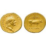 THE ALFRED FRANKLIN COLLECTION OF ANCIENT COINS, ROMAN GOLD, Vespasian (AD 69-79), Gold Aureus,