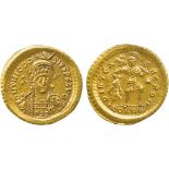 THE ALFRED FRANKLIN COLLECTION OF ANCIENT COINS, ROMAN GOLD, Theodosius II (AD 402-450), Gold