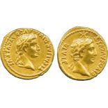 THE ALFRED FRANKLIN COLLECTION OF ANCIENT COINS, ROMAN GOLD, Tiberius (AD 14-37), with Divus