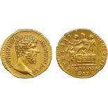 THE ALFRED FRANKLIN COLLECTION OF ANCIENT COINS, ROMAN GOLD, Lucius Verus (AD 161-169), Gold Aureus,