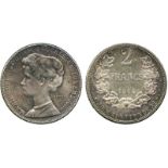 WORLD COINS, Luxemburg, Grand Duchy, Marie-Adélaide (1912-1919), Silver Essai 2-Francs, 1914, struck