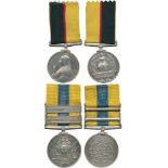 MILITARY MEDALS, Campaign Medals & Groups, QUEEN’S SUDAN MEDAL, 1899, un-named; KHEDIVE’S SUDAN