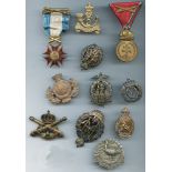 MILITARY MEDALS, Miscellaneous, A Collection of Badges and Medals from Africa, Belgium Hungary,