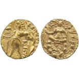 WORLD COINS, India, Gupta Empire, Chandragupta II (380-414 AD), Gold Dinar, archer type, Chandra