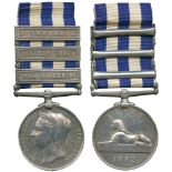 MILITARY MEDALS, Campaign Medals & Groups, EGYPT MEDAL, 1882-1889, dated reverse, 3 clasps, Tel-el-