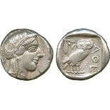 ANCIENT GREEK COINS, Attica, Athens (c.449-415 BC), Silver Tetradrachm, head of Athena facing right,