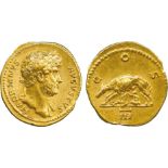 THE ALFRED FRANKLIN COLLECTION OF ANCIENT COINS, ROMAN GOLD, Hadrian (AD 117-138), Gold Aureus,