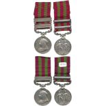 MILITARY MEDALS, Campaign Medals & Groups, INDIA MEDAL (2), 1895-1902, single clasp, Punjab Frontier