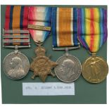 MILITARY MEDALS, Campaign Medals & Groups, A Boer War and Great War Group of 4 awarded to Private G.