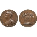 BRITISH COMMEMORATIVE MEDALS, Anne, The Battle of Ramillies, Copper Medal, 1706, by John Croker,