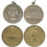 MILITARY MEDALS, Miscellaneous, VISIT OF THE FLEET TO SUNDERLAND 1874, Commemorative Token, 30mm;