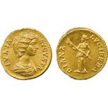 THE ALFRED FRANKLIN COLLECTION OF ANCIENT COINS, ROMAN GOLD, Julia Domna (wife of Septimius