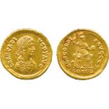 THE ALFRED FRANKLIN COLLECTION OF ANCIENT COINS, ROMAN GOLD, Arcadius (AD 383-408), Gold Solidus,