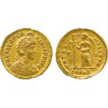 THE ALFRED FRANKLIN COLLECTION OF ANCIENT COINS, ROMAN GOLD, Galla Placidia (Daughter of