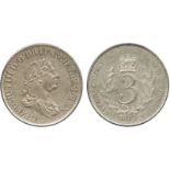 WORLD COINS, West Indies, British Guiana, Essequibo and Demerara, George III (1760-1820), Silver 3-
