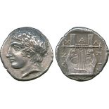 ANCIENT GREEK COINS, Macedon, Olynthos, Chalkidian League (c.427-421 BC), Silver Tetradrachm, struck