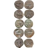 ANCIENT GREEK COINS, Phoenicia, Byblos, ‘Ozba’al (c.400-365 BC), Silver Shekels (3), war galley to