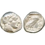 ANCIENT GREEK COINS, Attica, Athens (c.449-415 BC), Silver Tetradrachm, head of Athena facing right,