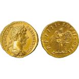 THE ALFRED FRANKLIN COLLECTION OF ANCIENT COINS, ROMAN GOLD, Lucius Verus (AD 161-169), Gold Aureus,