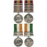 MILITARY MEDALS, Campaign Medals & Groups, A Boer War Pair awarded to Private A. Milner, Queen’s