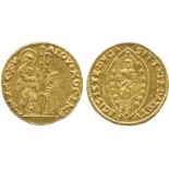 WORLD COINS, Italy, Venice, Alvise III Mocenigo (1722-1732), Gold Zecchino, undated, ALOYMOCENI•,