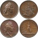 BRITISH COMMEMORATIVE MEDALS, Louis XIV (1638-1643-1715), French Medals of English interest (2),