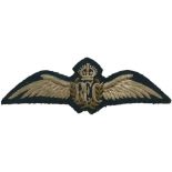MILITARY MEDALS, Miscellaneous, ROYAL FLYING CORPS PILOTS BREAST WING, embroidered cloth pilots