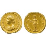 THE ALFRED FRANKLIN COLLECTION OF ANCIENT COINS, ROMAN GOLD, Faustina Junior (wife of Marcus