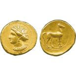 THE ALFRED FRANKLIN COLLECTION OF ANCIENT COINS, GREEK GOLD, Zeugitana, Carthage (c.350-320 BC),