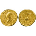 THE ALFRED FRANKLIN COLLECTION OF ANCIENT COINS, ROMAN GOLD, Julius Caesar, Gold Aureus, with