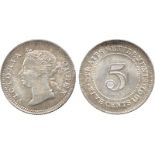 COINS. 錢幣, MALAYSIA - STRAITS SETTLEMENTS, 馬來西亞 - 海峽殖民地, Victoria: Silver 5-Cents, 1901 (Pr 151;