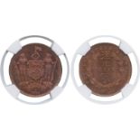 COINS. 錢幣, MALAYSIA - BRITISH NORTH BORNEO, 馬來西亞 - 英國北婆羅門, Victoria: Bronze Cent, 1886H (Pr 15; KM