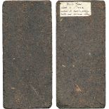 COINS. 錢幣, CHINA – MISCELLANEOUS, 中國 - 雜項, Chinese Tea Brick, 19th Century, uninscribed and undated,