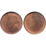 COINS. 錢幣, MALAYSIA - STRAITS SETTLEMENTS, 馬來西亞 - 海峽殖民地, Victoria (1837-1901): Bronze ¼-Cent,
