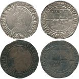 BRITISH COINS, Elizabeth I, Silver Shillings (2), sixth issue (1582-1600), crowned bust left, rev