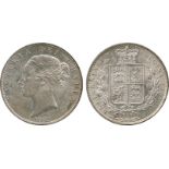 BRITISH COINS, Victoria, Silver Halfcrown, 1882, type A5, young head left, no initials on