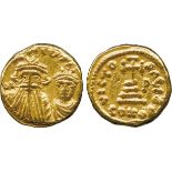 ANCIENT COINS, BYZANTINE COINS, Constans II and Constantine IV (AD 654-668), Gold Globular