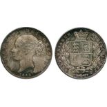 BRITISH COINS, Victoria, Silver Halfcrown, 1842, type A4, young head, left no initials on