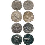 ANCIENT COINS, ROMAN COINS, Republican Silver Denarii (4), mid 1st Century BC issues, including L.